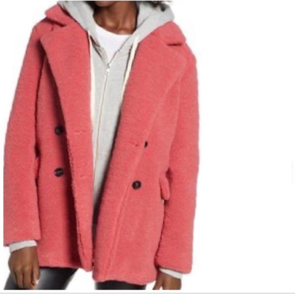 BP/Nordstrom Double-Breasted Teddy Coat